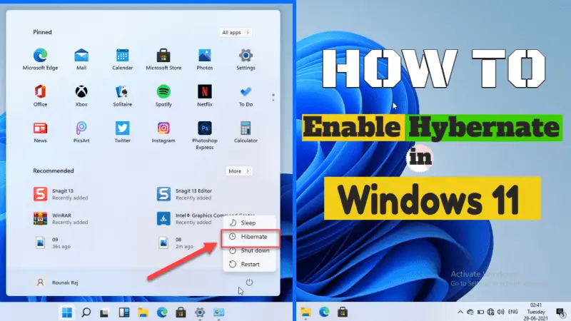 How to enable Hibernate in Windows 11