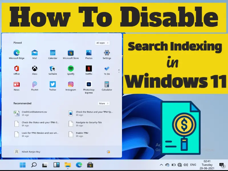 How To Disable Search Indexing in Windows 11