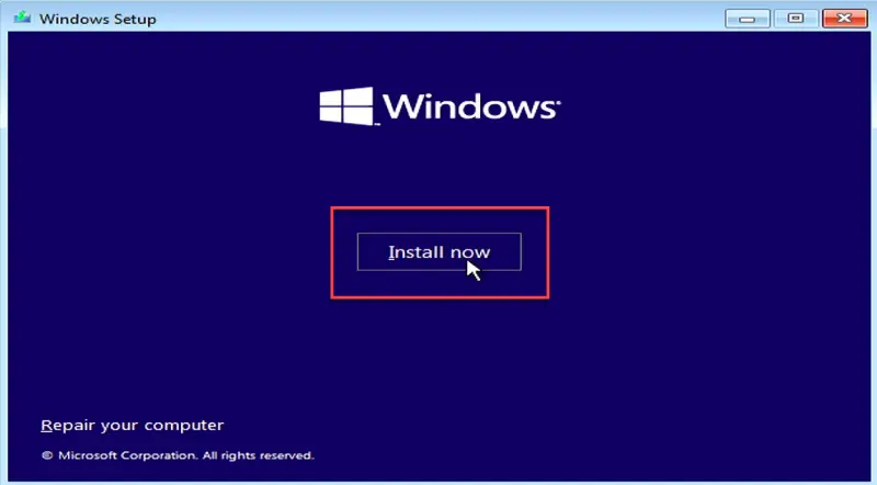 Click on Install Now to install Windows 11 on your Computer