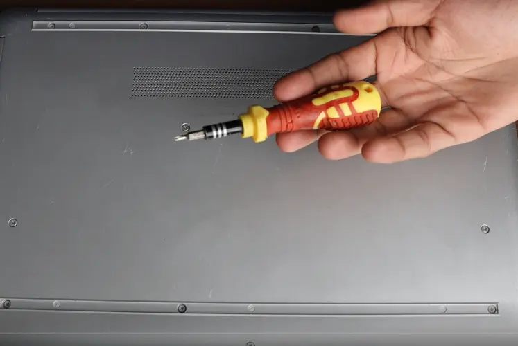 Open the back panel with the help of screw driver