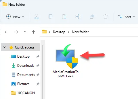 Double-click on the Media creation file to run