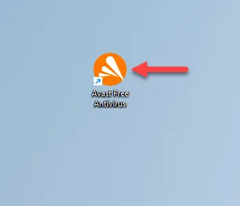 Double-click on the antivirus icon to launch it